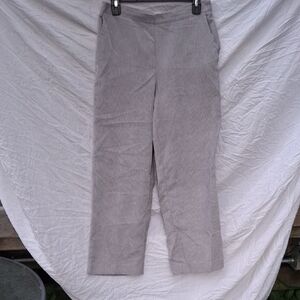 Gray Corduroy-Style Pants